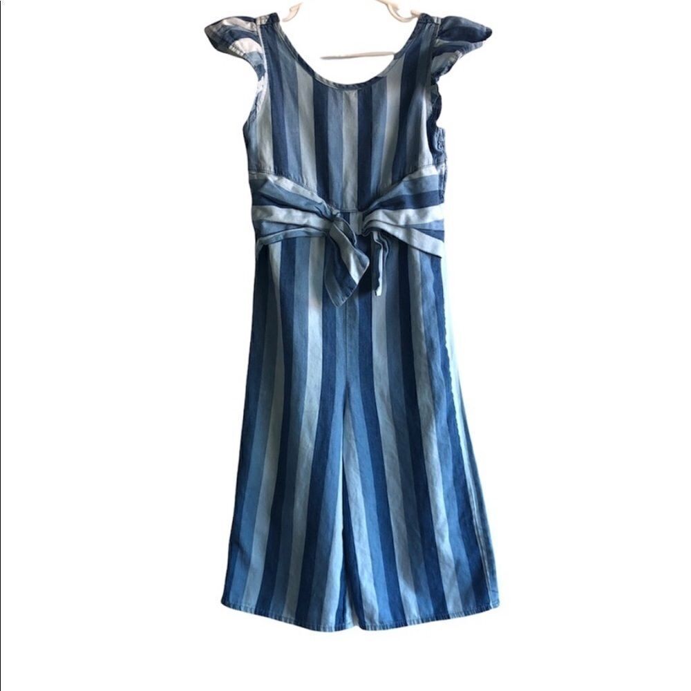 Wonder Nation Blue Jean Striped Jumpsuit